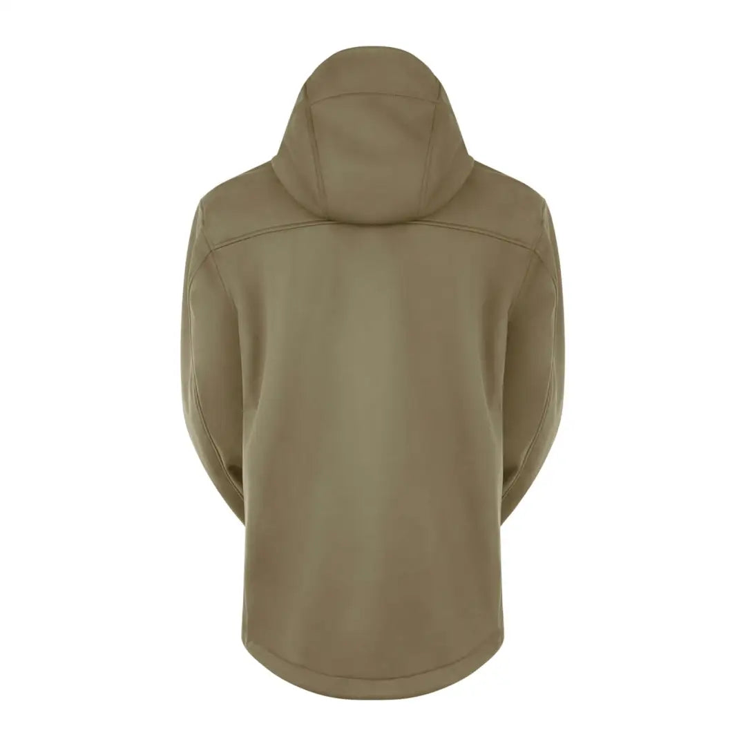 Tan hooded fleece jacket back view, perfect for the British Isles, Ridgeline Gradient Jacket