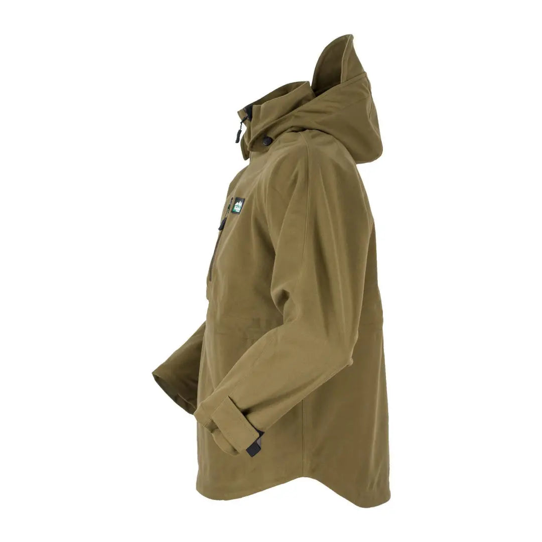 Olive green hooded jacket with zipper from Ridgeline Kids Monsoon Classic Smock