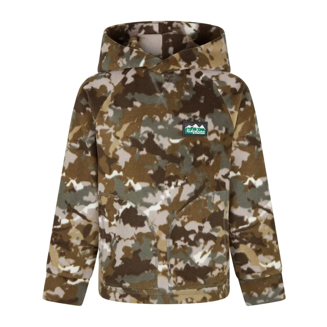 Camouflage hooded sweatshirt with a green logo, perfect for Northern Pines country clothing