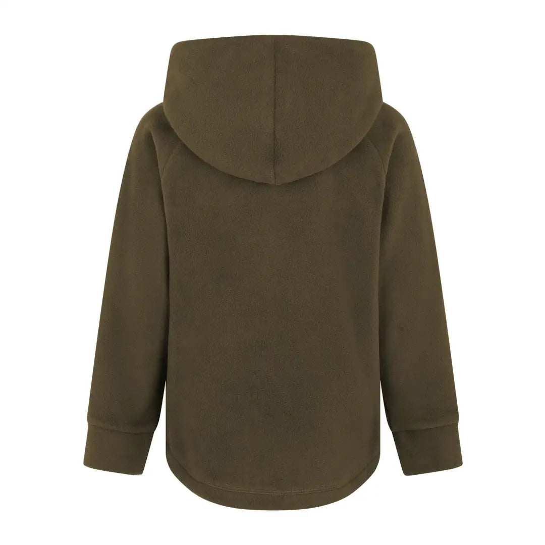 Olive green hoodie from the back, perfect for Northern Pines country clothing or hunting