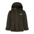 Dark green Ridgeline Kids Spiker Jacket with pockets and mountain logo for country clothing