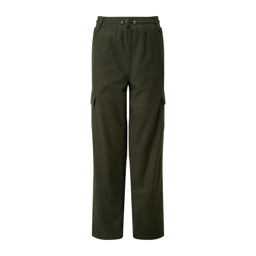 Dark green Ridgeline Kids Spiker Pants with pockets and drawstring waist