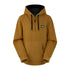 Mustard-colored Ridgeline Ladies Ballistic Hoodie with half-zip and logo patch