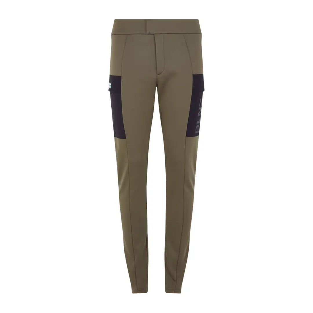 Olive green Ridgeline Ladies Brumby Jeggings with black side pockets for style and comfort