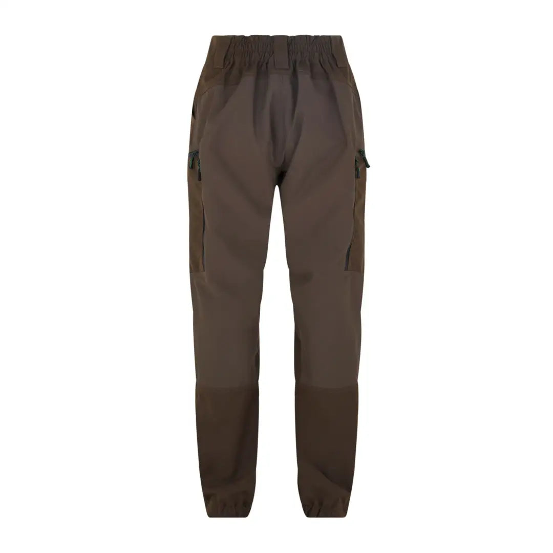 Dark brown Cambrian Trousers with elastic cuffs, perfect for country clothing and hunting