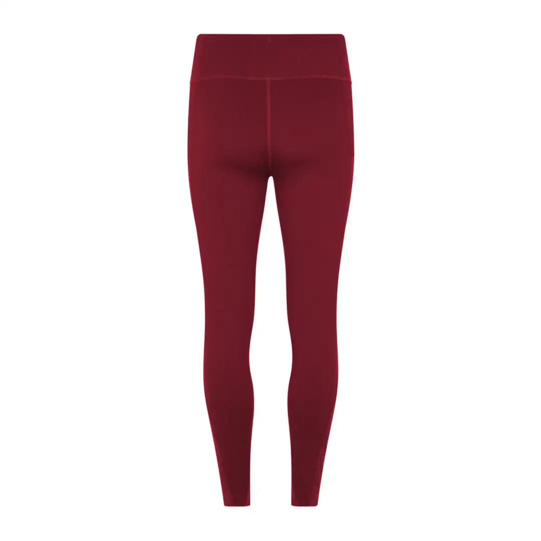 Burgundy Ridgeline Ladies Infinity Leggings featuring a convenient high waistband for stylish athletic wear