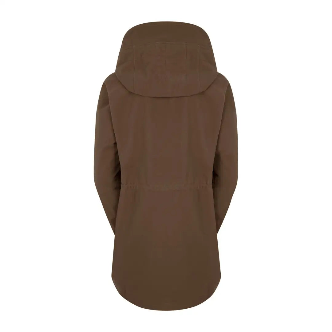 Brown Hooded Winter Coat with Curved Hemline from Ridgeline Monsoon II Classic Jacket