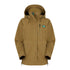 Tan hooded outdoor jacket with teal logo patch from Ridgeline Ladies Monsoon II Classic