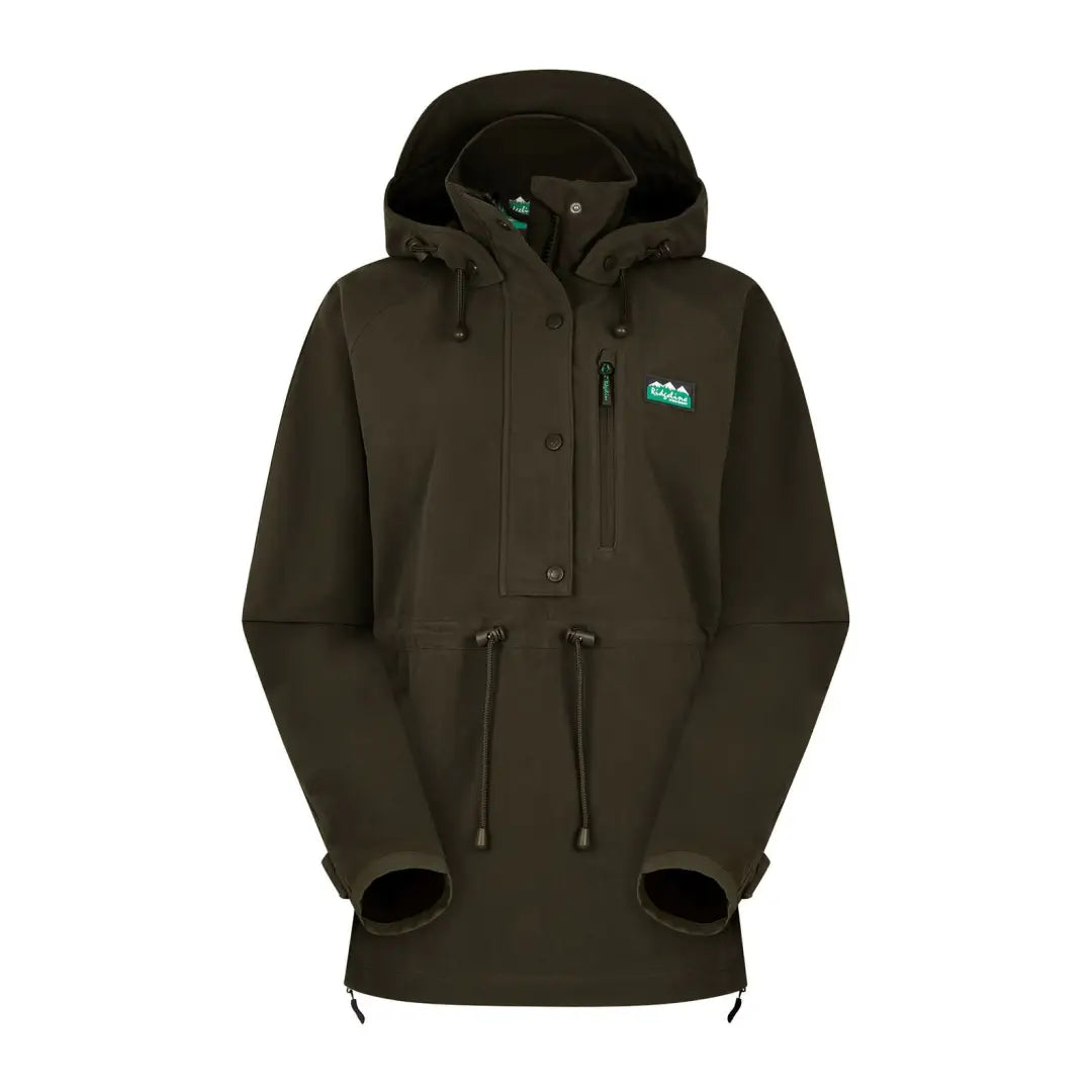 Dark green hooded jacket perfect for country clothing and outdoor hunting adventures