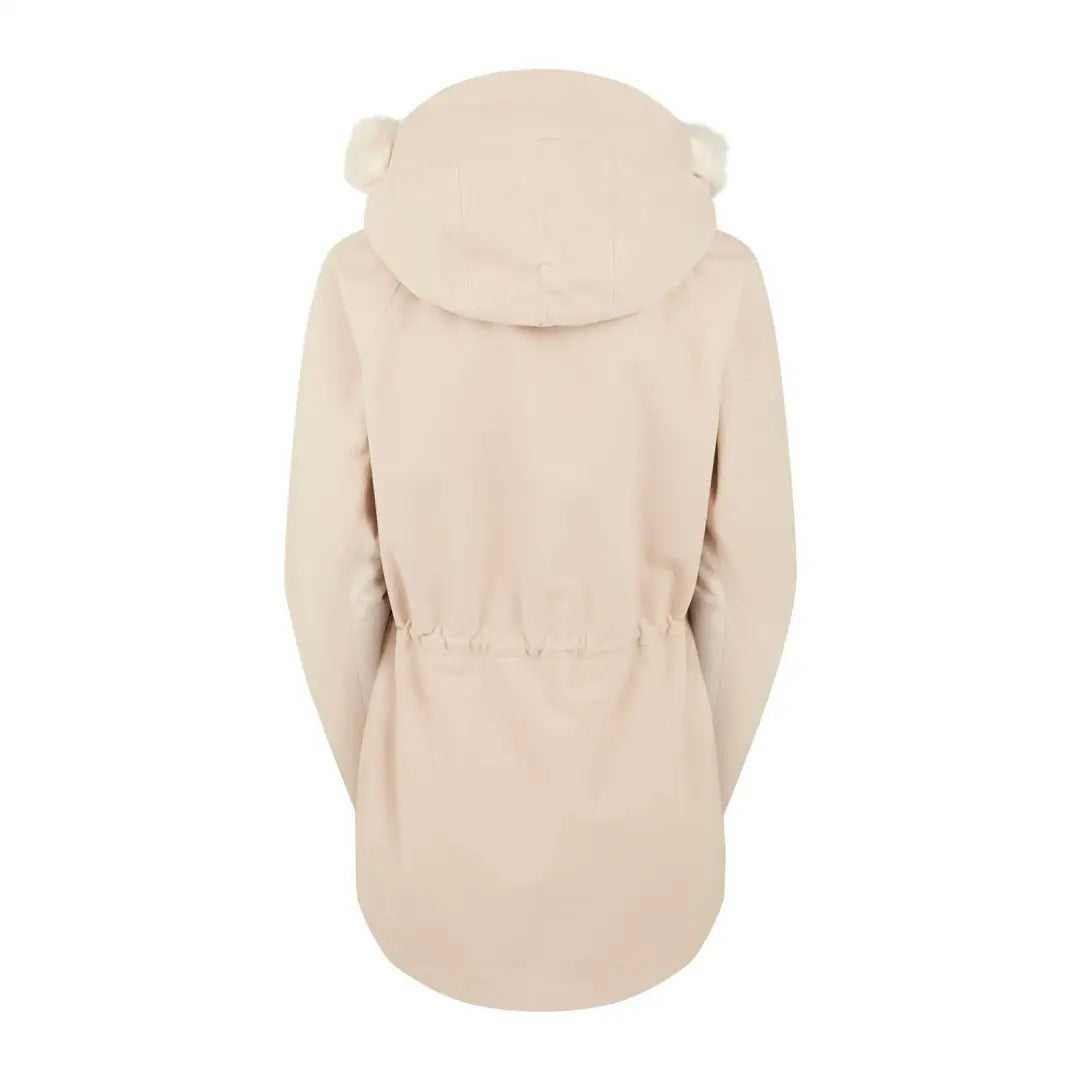 Beige hooded coat with a cinched waist from the Ridgeline Monsoon Nordic Smock