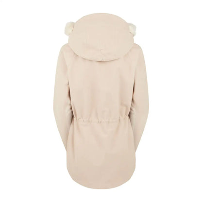 Beige hooded coat with a cinched waist from the Ridgeline Monsoon Nordic Smock