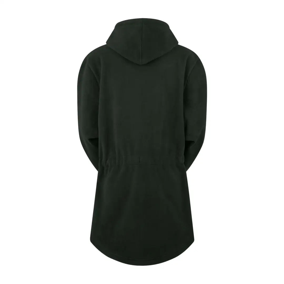 Black hooded long coat with curved hemline from Ridgeline Ladies Salt Marsh Fleece