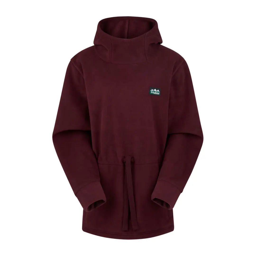 Burgundy Ridgeline Ladies Salt Marsh Fleece with green logo on chest