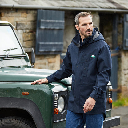 Navy blue hooded jacket from Ridgeline Monsoon Light for ultimate style and comfort