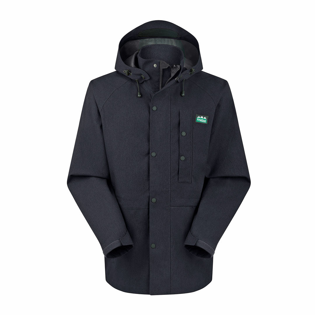 Dark hooded jacket from the Ridgeline Monsoon Light collection, perfect for wet weather