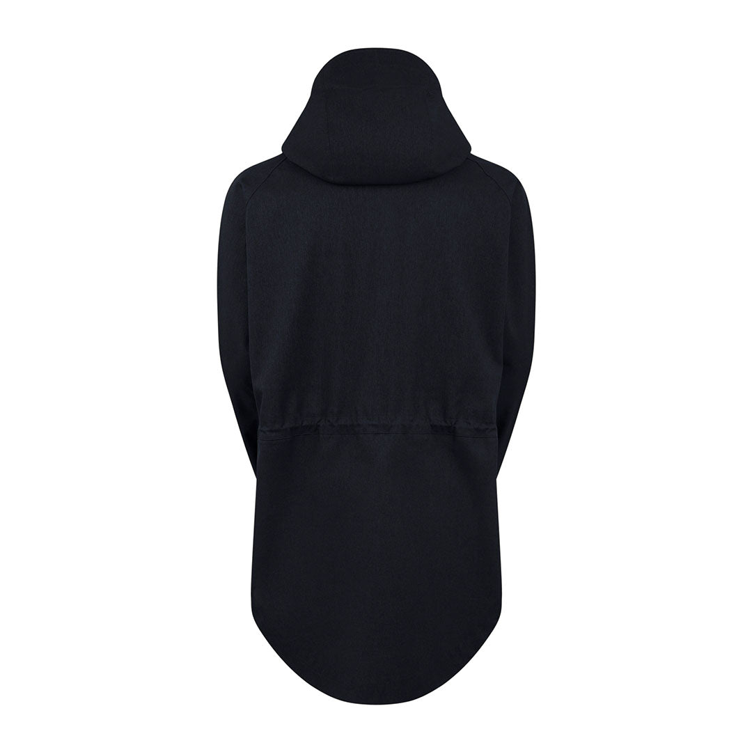 Black hooded parka in Ridgeline Monsoon Light Smock, perfect for rainy adventures