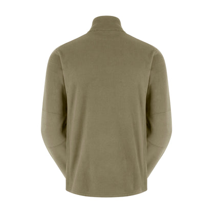 Olive green quarter-zip pullover in highly functional polyester fleece, Ridgeline Narvik Fleece