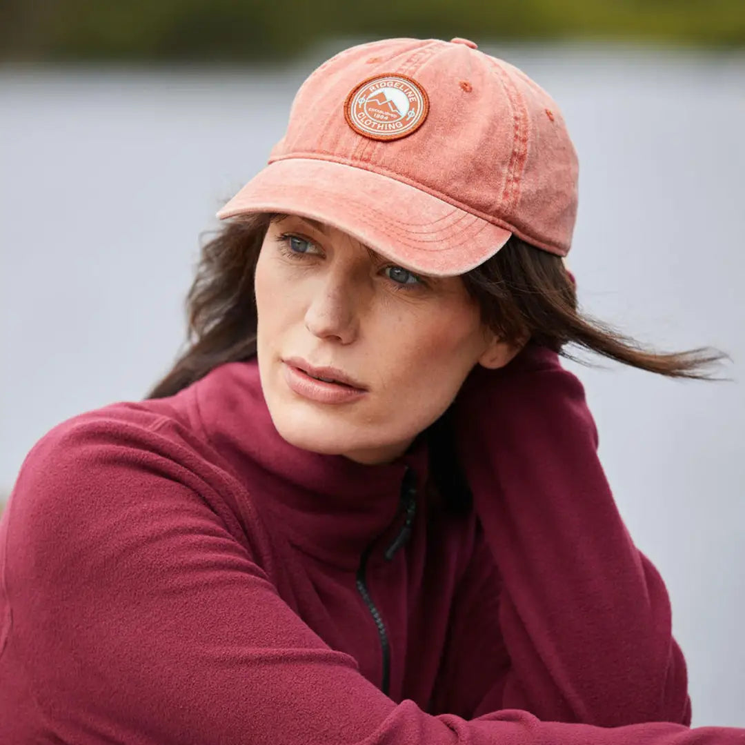 Pink Ridgeline Original Truckie Cap with cool circular logo patch