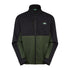 Two-tone Ridgeline Ranger Softshell Jacket with black and dark green halves, featuring two zipped pockets