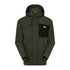 Dark green Ridgeline Tempest Jacket featuring a black chest pocket and snap button closure