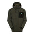 Dark green Ridgeline Tempest Jacket with black chest pocket and teal logo