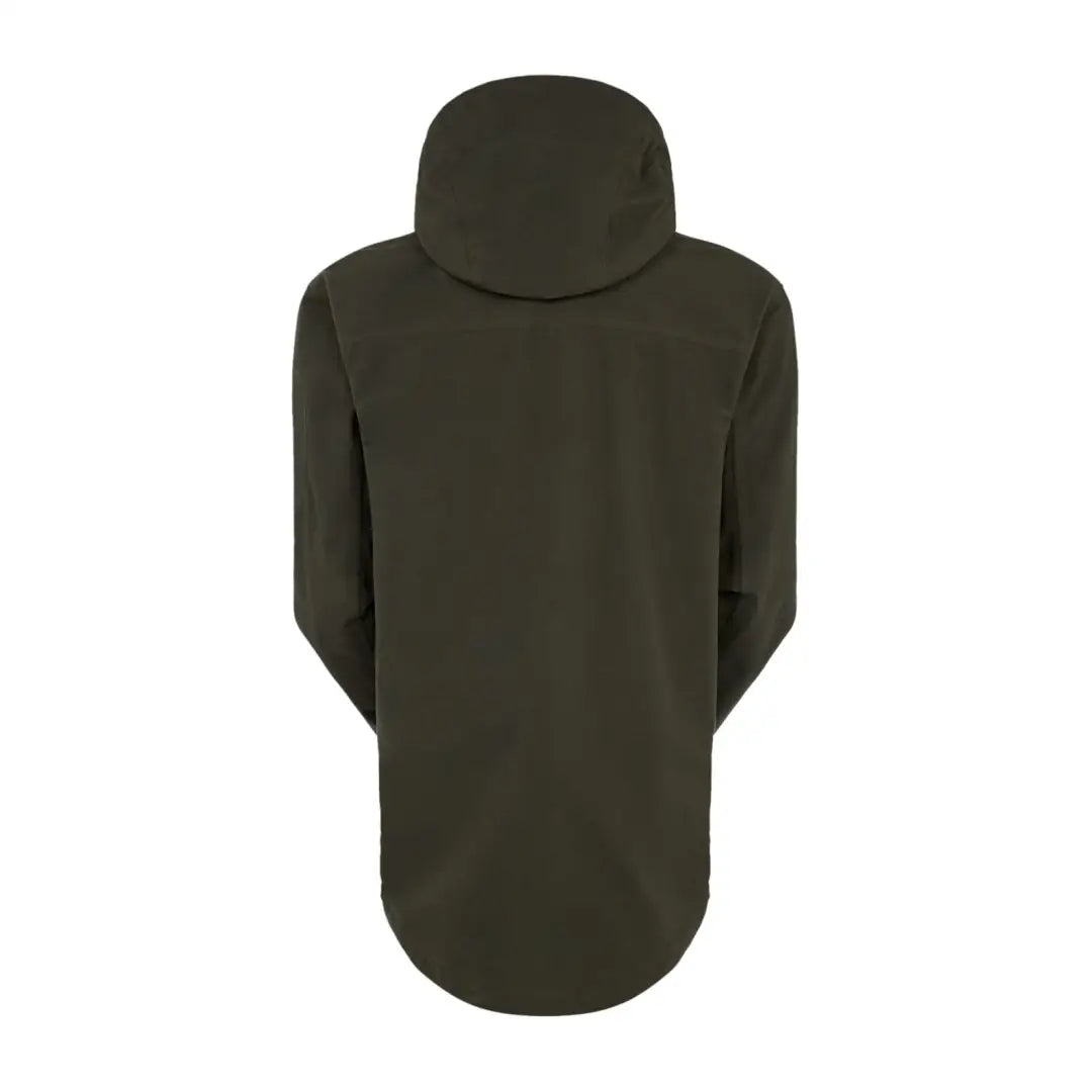 Back view of a dark green Ridgeline Tempest Jacket for outdoor adventures