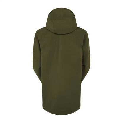 Olive green hooded winter coat back view of Ridgeline Tempest Smock for cozy warmth