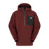 Burgundy Ridgeline Tempest Smock with black chest pocket and half-zip front