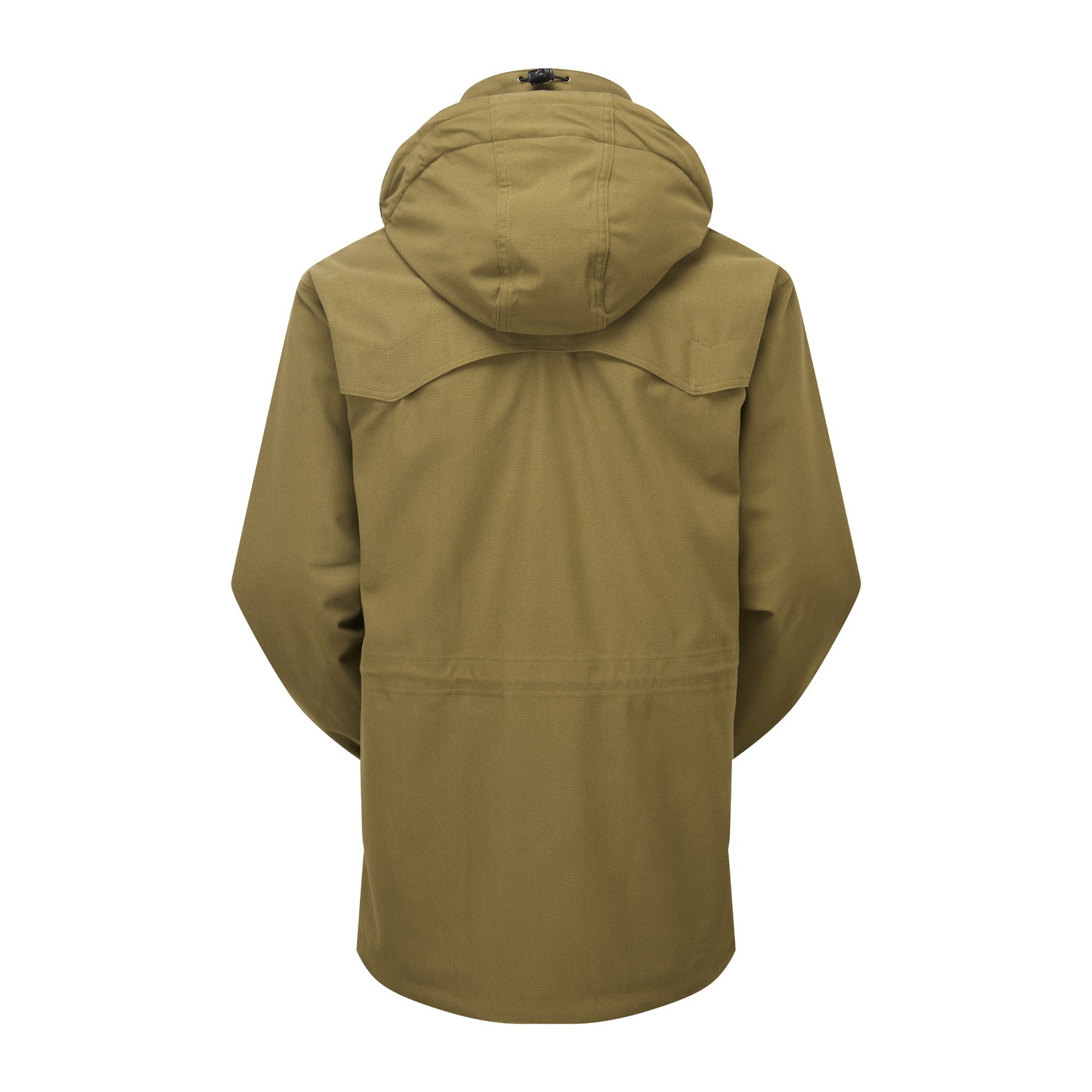 Khaki hooded parka featuring the Ridgeline Torrent Euro III Waterproof Jacket design