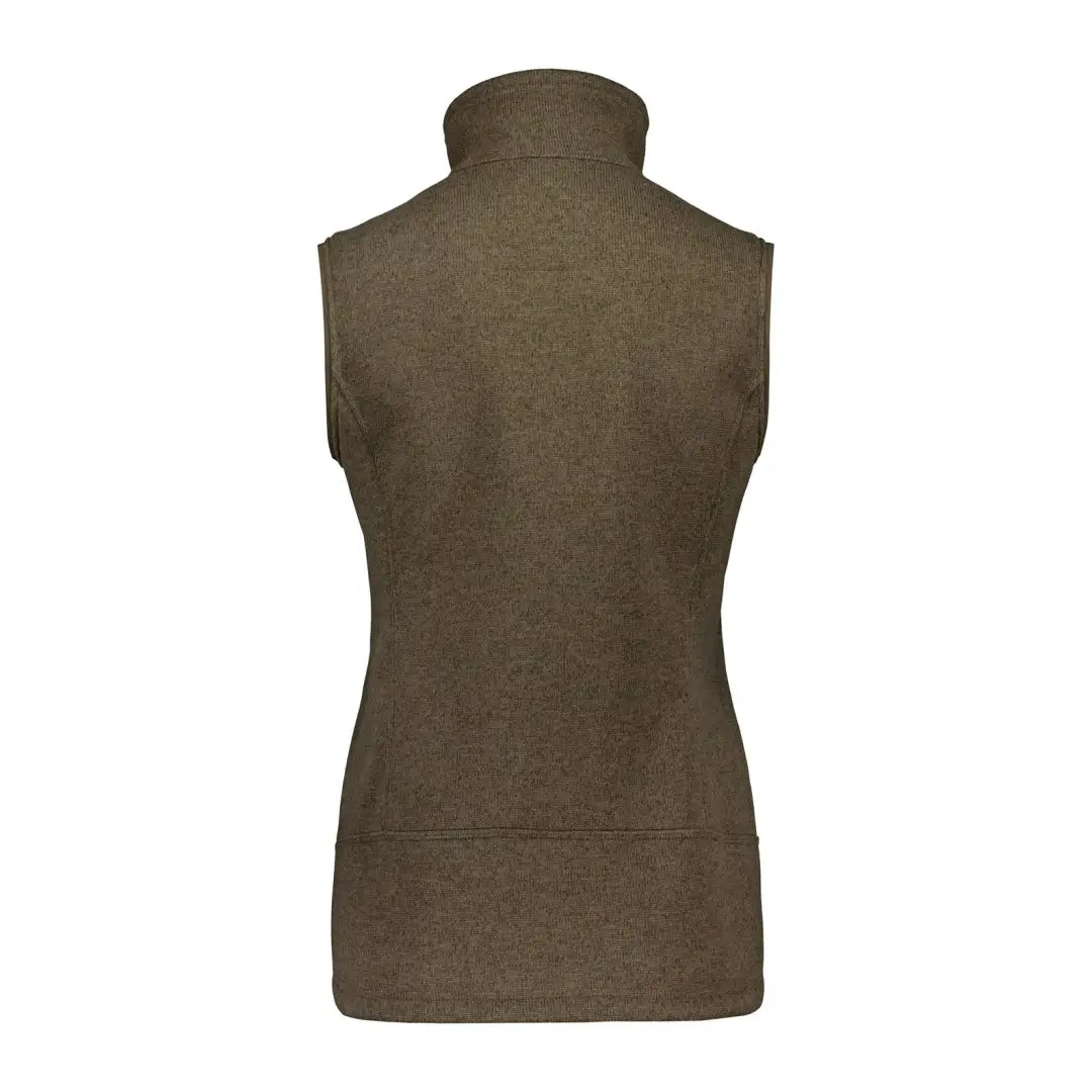 Olive green sleeveless turtleneck top on mannequin for Sasta Womens Vilja Vest, perfect for outdoors