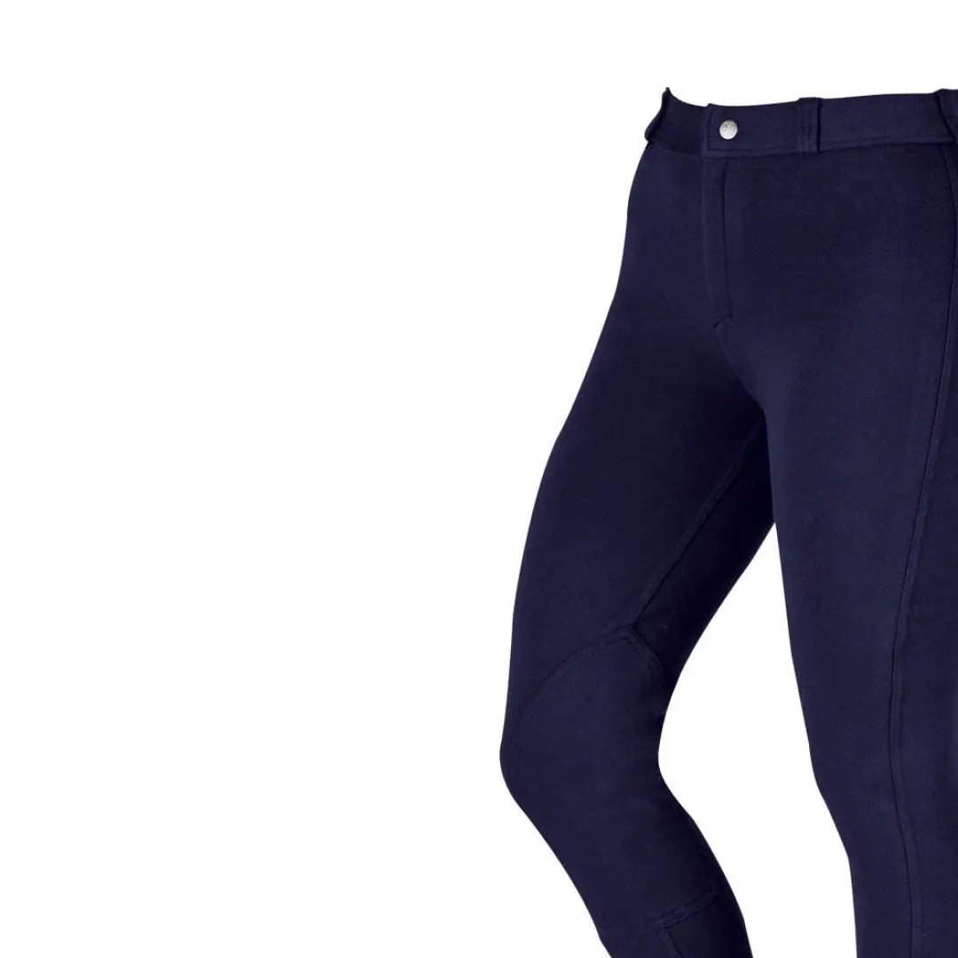 Navy blue Saxon Childs Warm Up Jodhpurs II trousers for stylish comfort