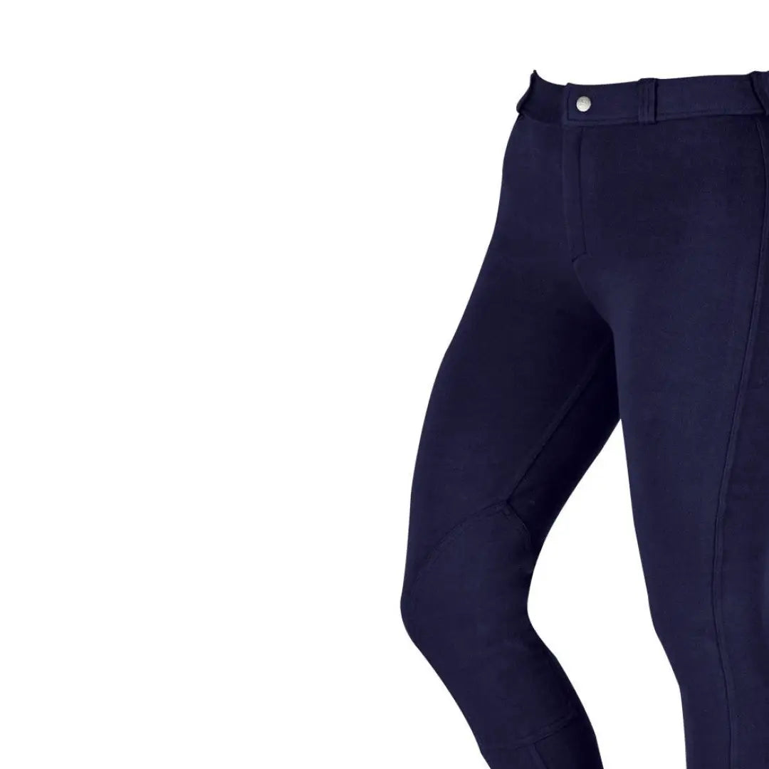 Navy blue Saxon Warm Up Cotton Jodhpurs II, perfect for stylish country clothing