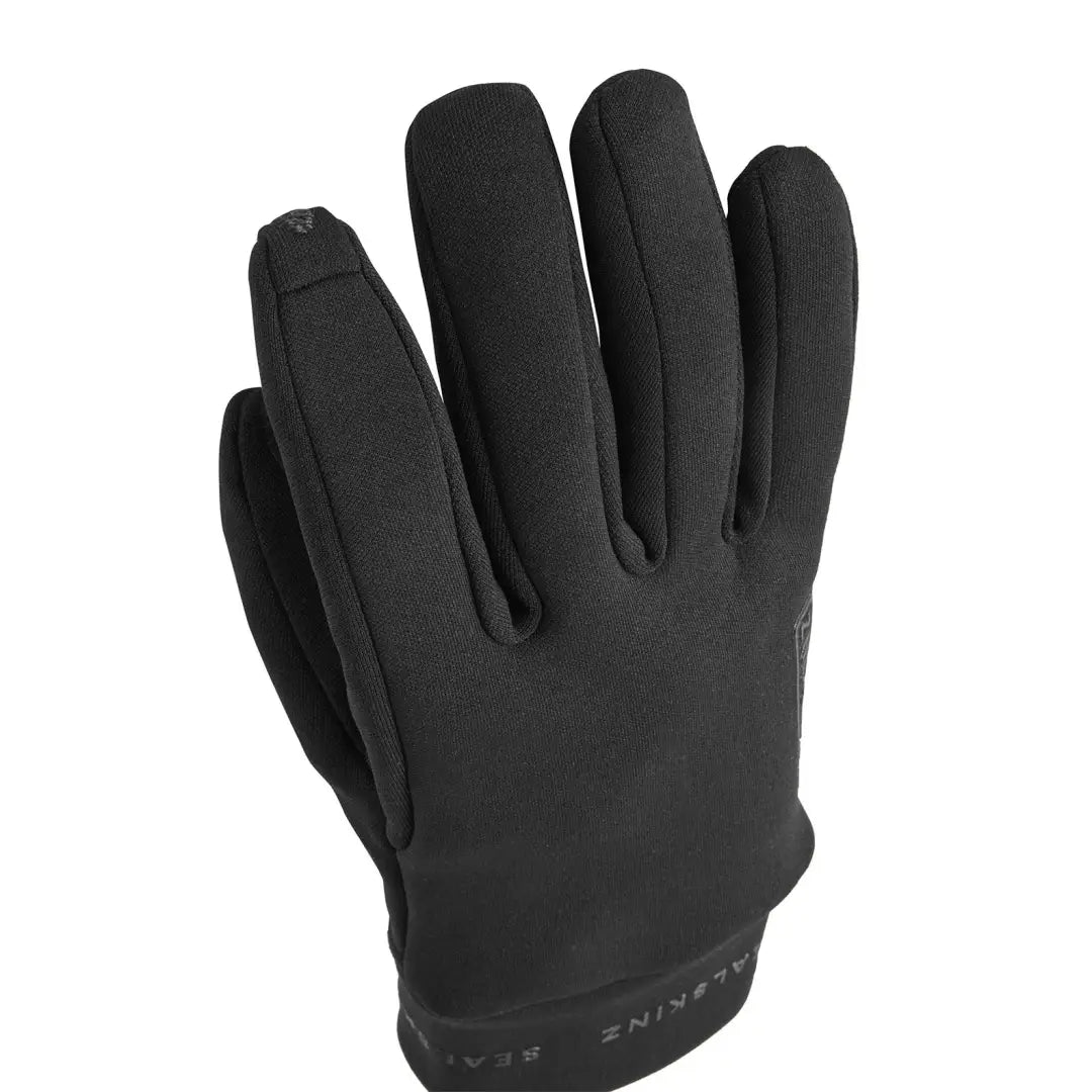 Black five-finger glove made of Nano Fleece, perfect for country clothing and hunting