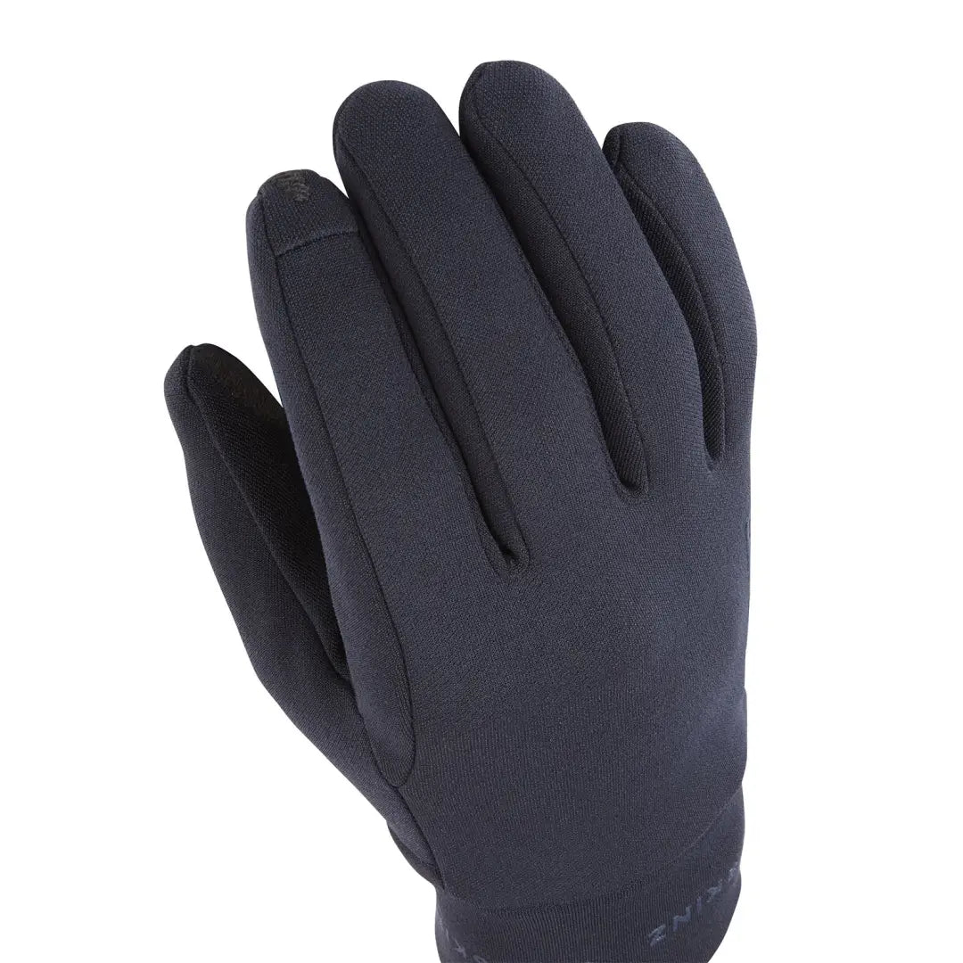 Dark gray Sealskinz Acle Nano Fleece Glove for cold weather workouts with five fingers