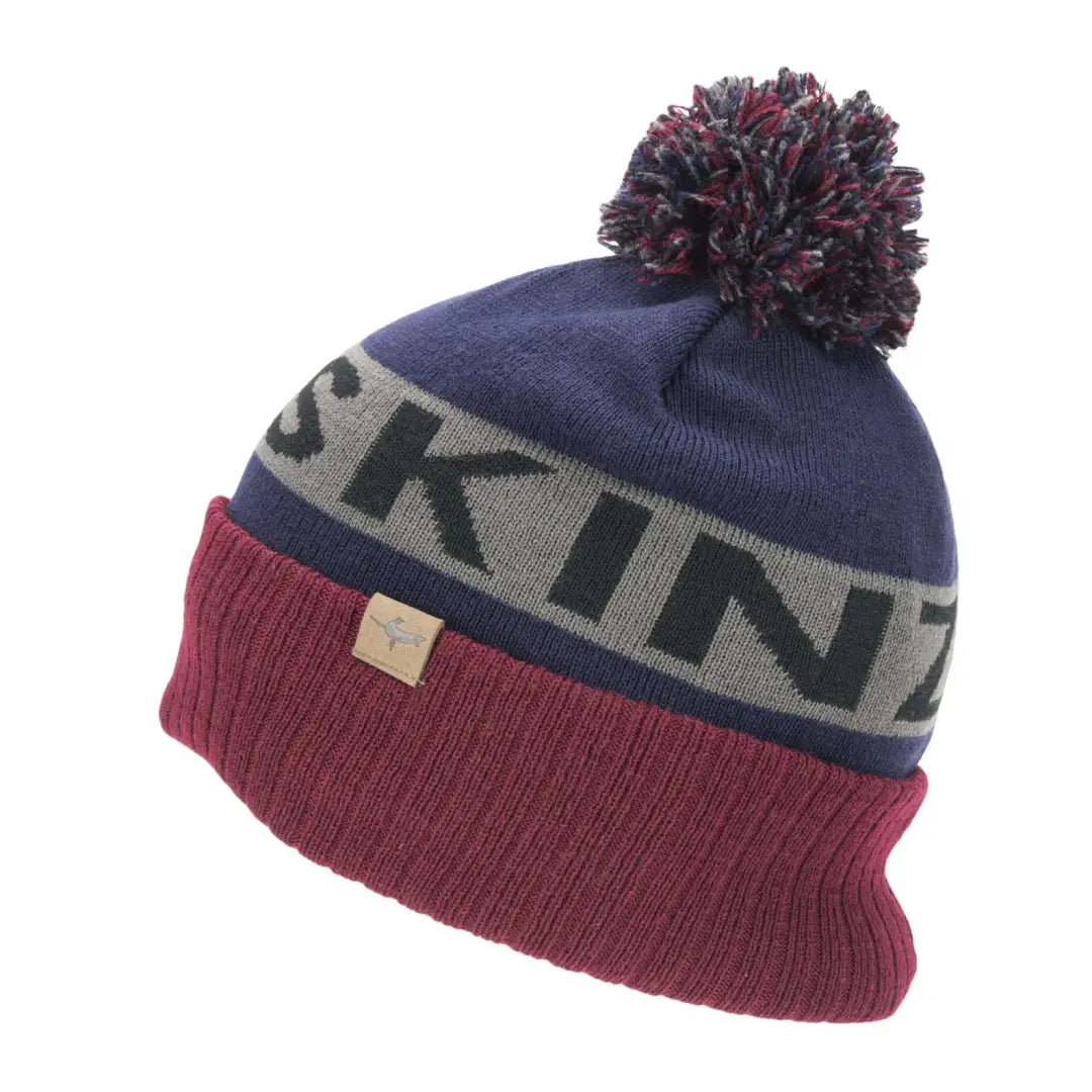 Winter bobble hat with pom-pom and SKINZ text from Sealskinz Foulden Bobble Hat