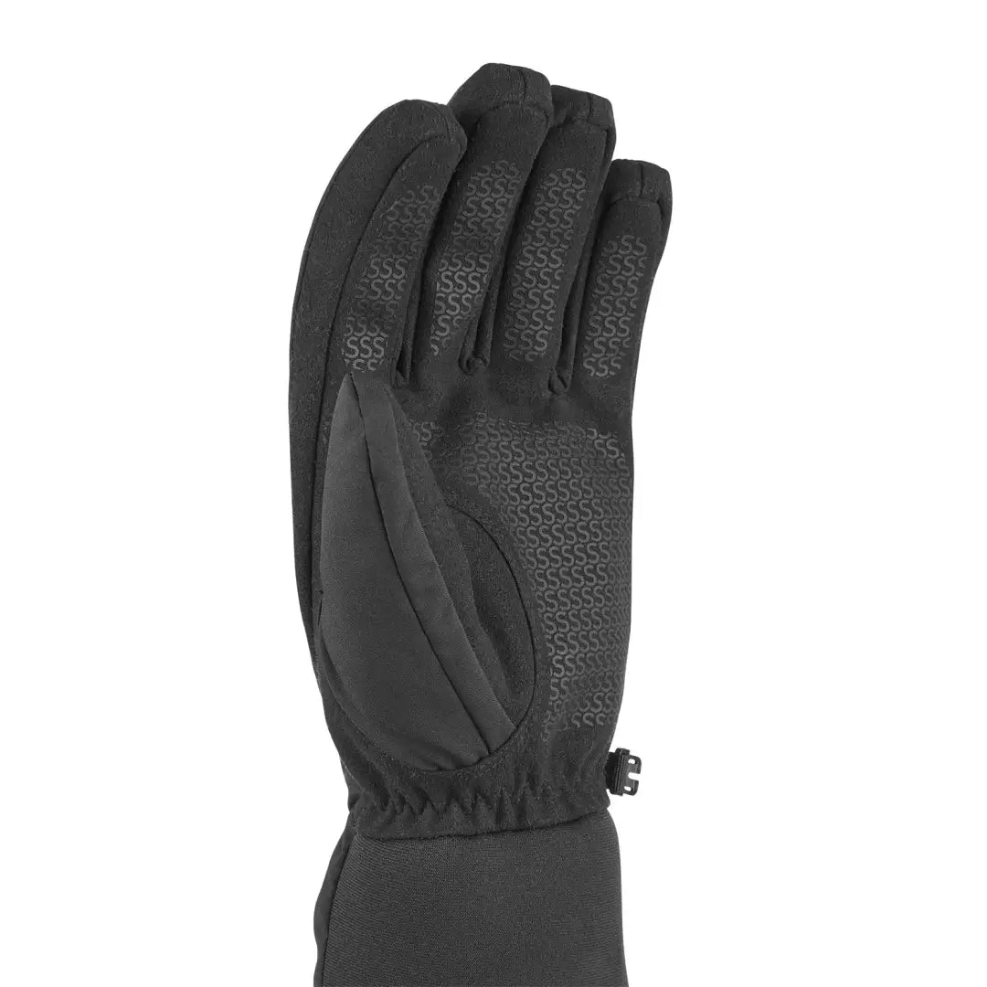 Black Sealskinz Griston Glove with textured palm suited for country clothing and outdoor hunts