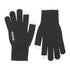 Black knit touchscreen gloves with white tips, perfect for country clothing and outdoors