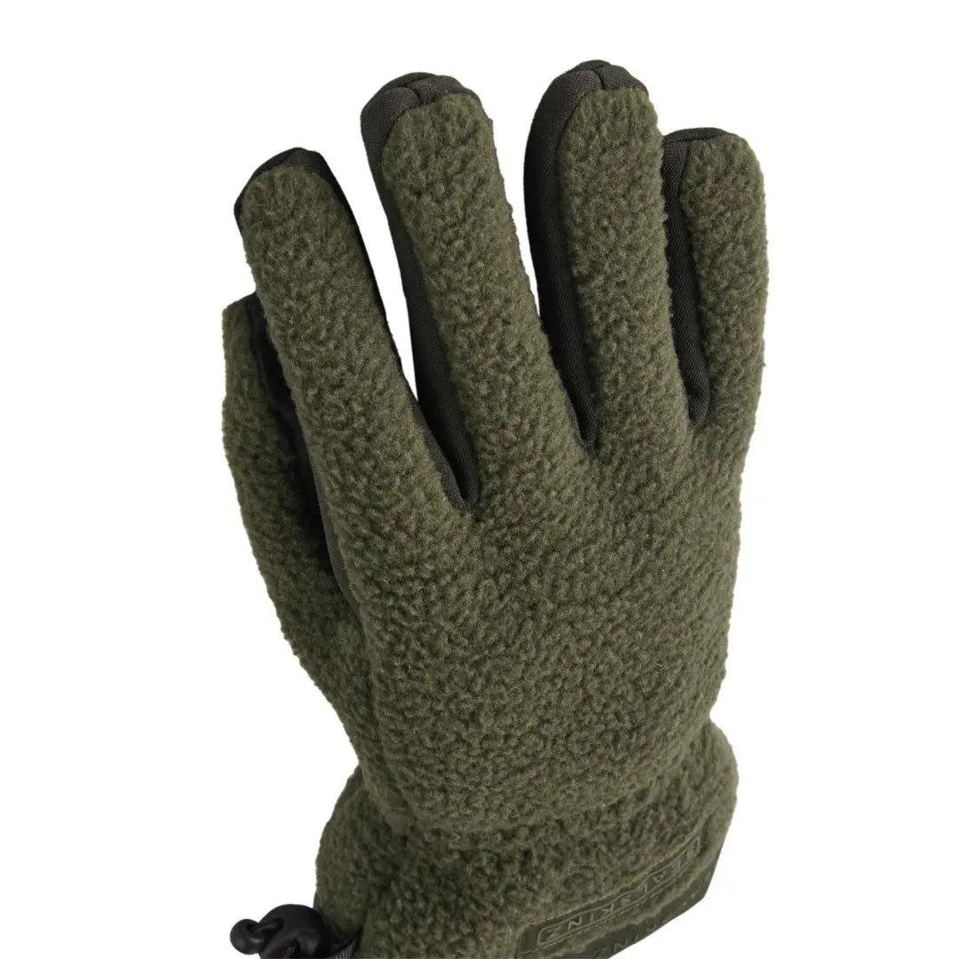 Olive green Sealskinz Hoveton Fleece Glove with comfy individual finger compartments