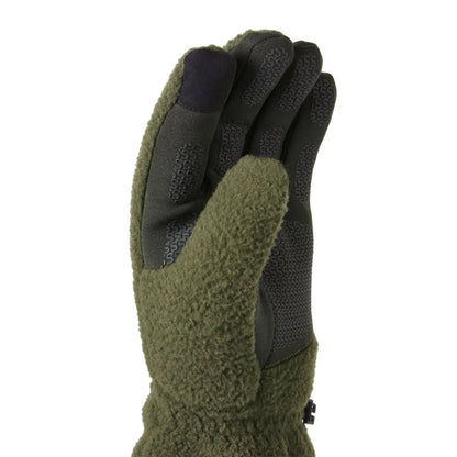 Olive green Sealskinz Hoveton Glove with soft fleece and grip patches for better handling