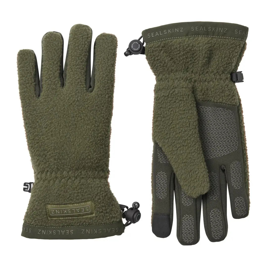 Olive green Hoveton Glove with adjustable wrist straps and grip pads for comfort