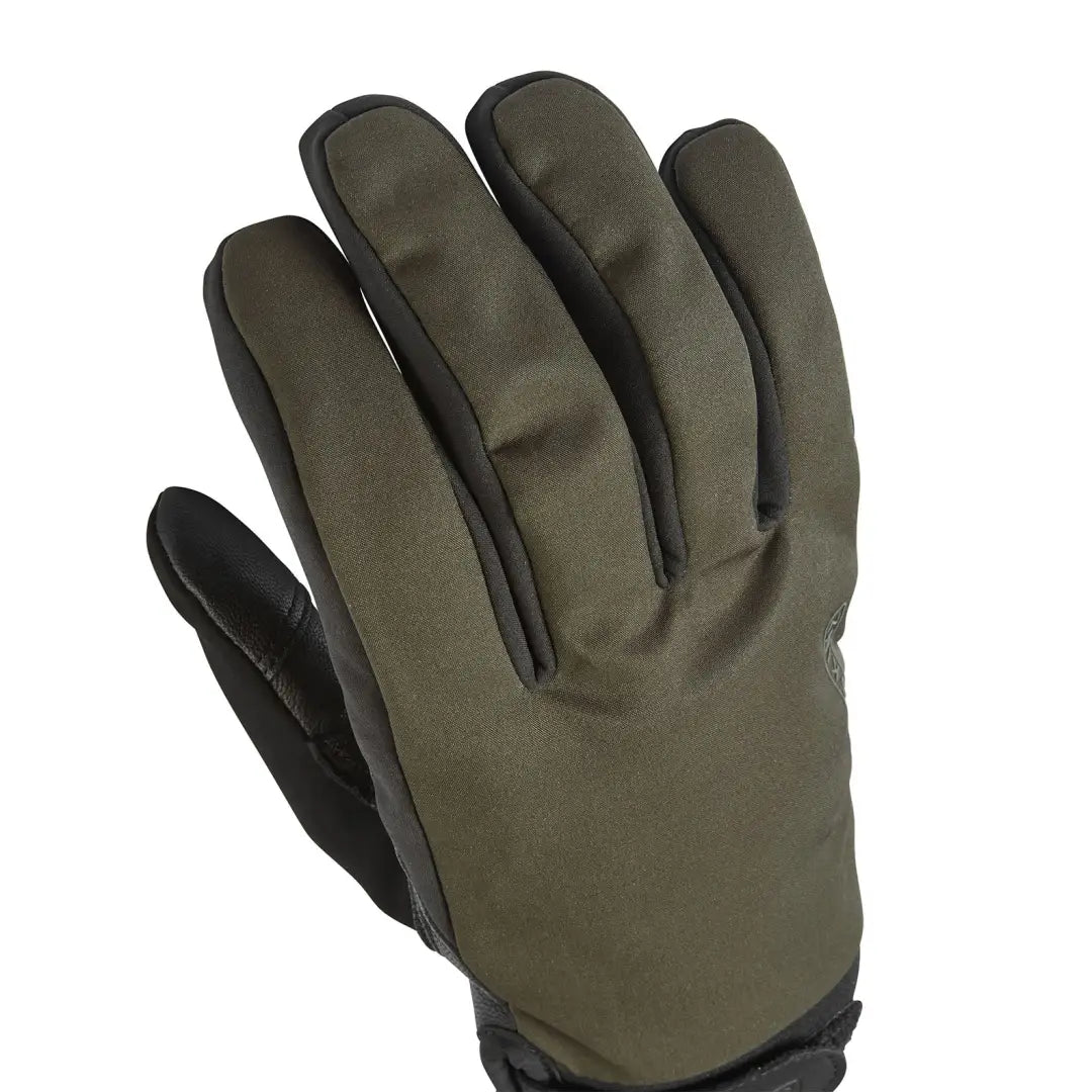 Olive green Sealskinz Kelling Glove with black trim for outdoor country clothing and hunting