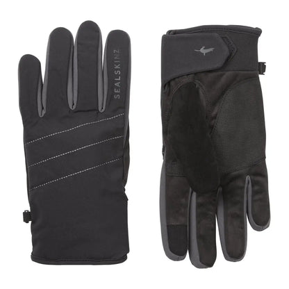 Black Sealskinz Lyng Gloves with textured palms, great for wet weather and fusion control™