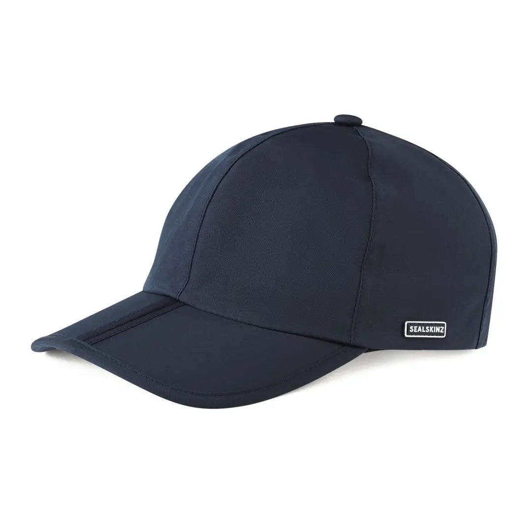 Navy blue Sealskinz Salle Cap with brand label on the side for stylish casual wear