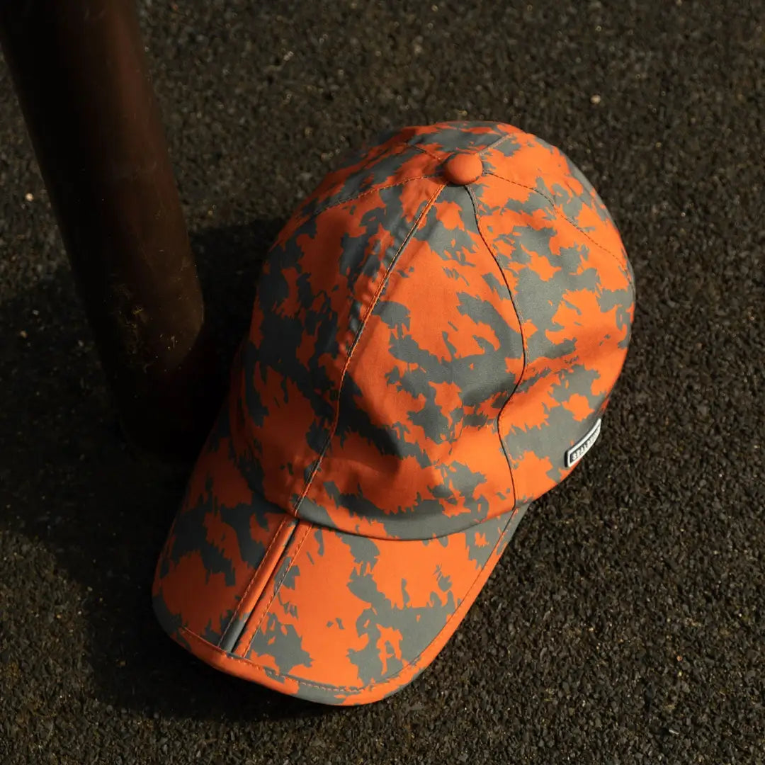 Orange and gray camouflage baseball cap from Sealskinz Salle Skinz for stylish outings