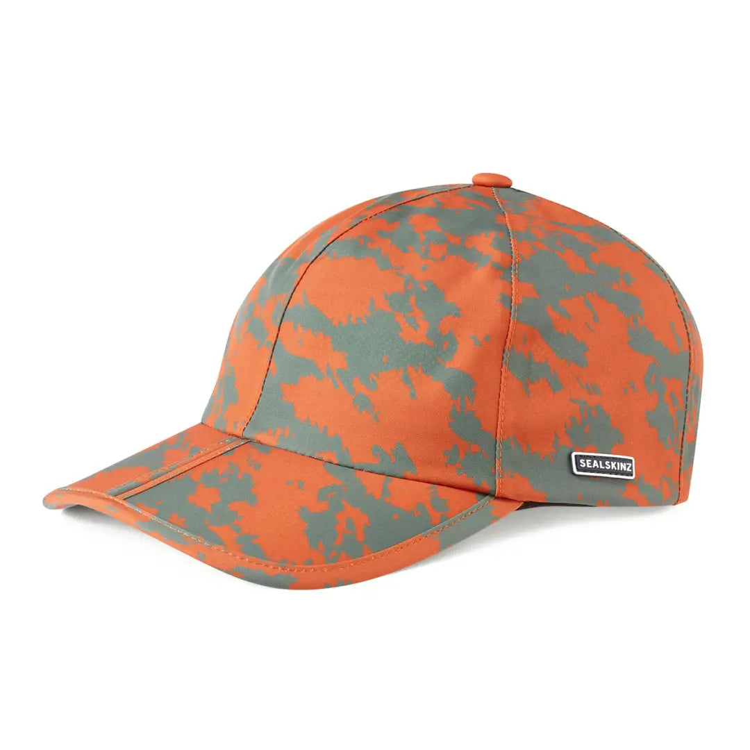 Orange and gray camouflage Baseball-style cap from Sealskinz Salle Skinz collection