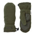 Dark green Sherpa fleece convertible mittens with adjustable wrist straps for country clothing