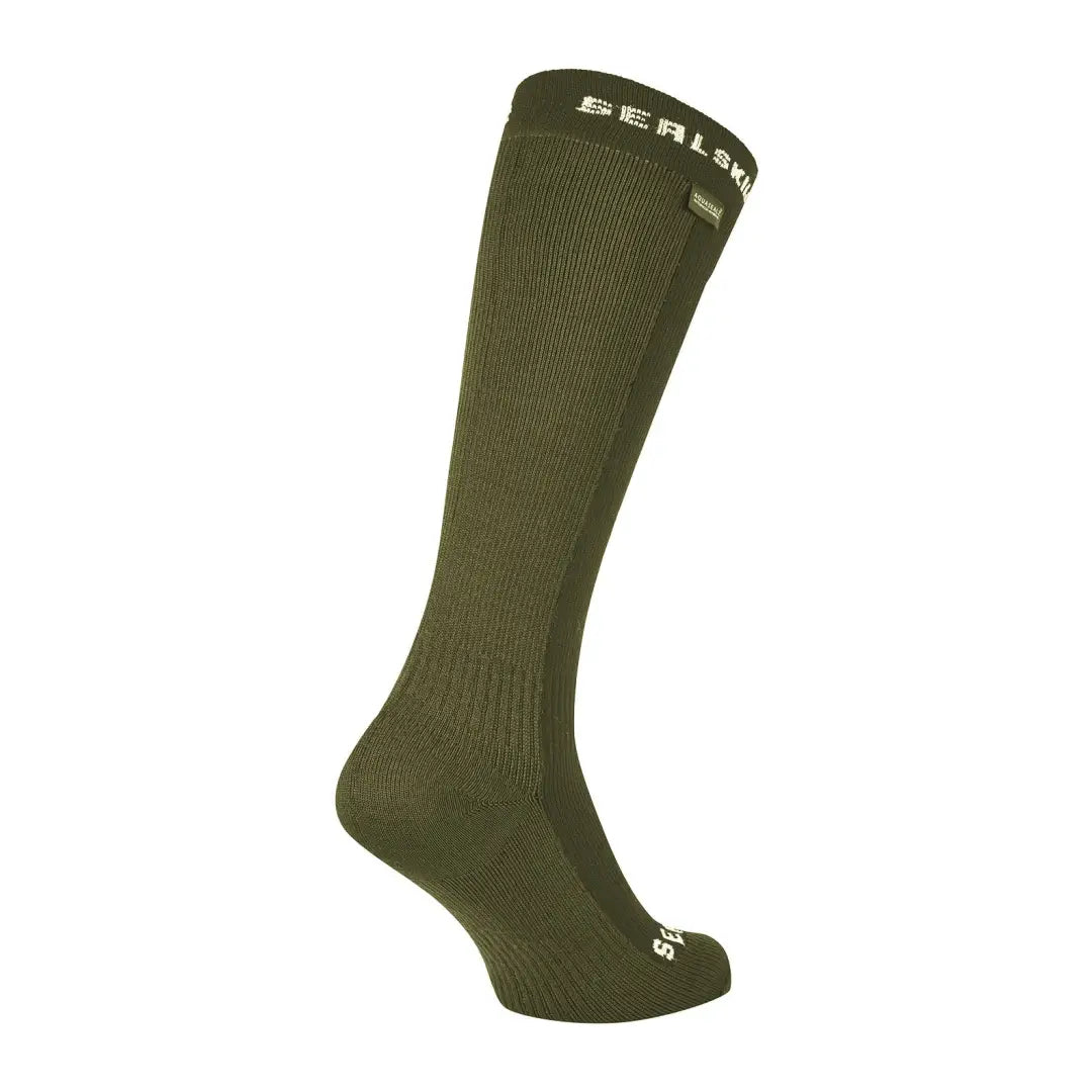 Olive green knee-length waterproof sock with BERETTA text perfect for cold weather