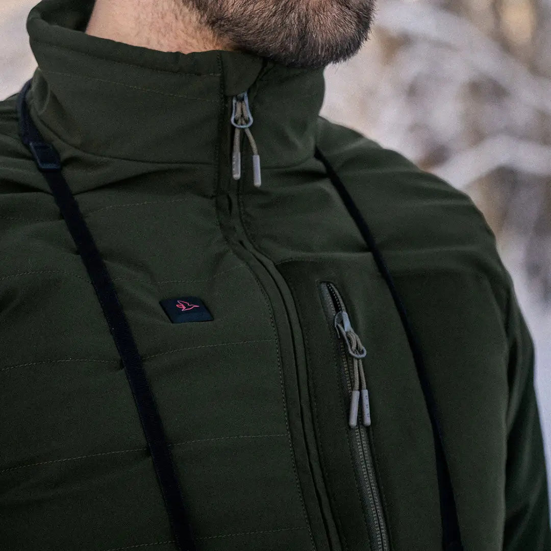 Dark green Seeland Celsius Heat Jacket with zippered pockets for ultimate warmth