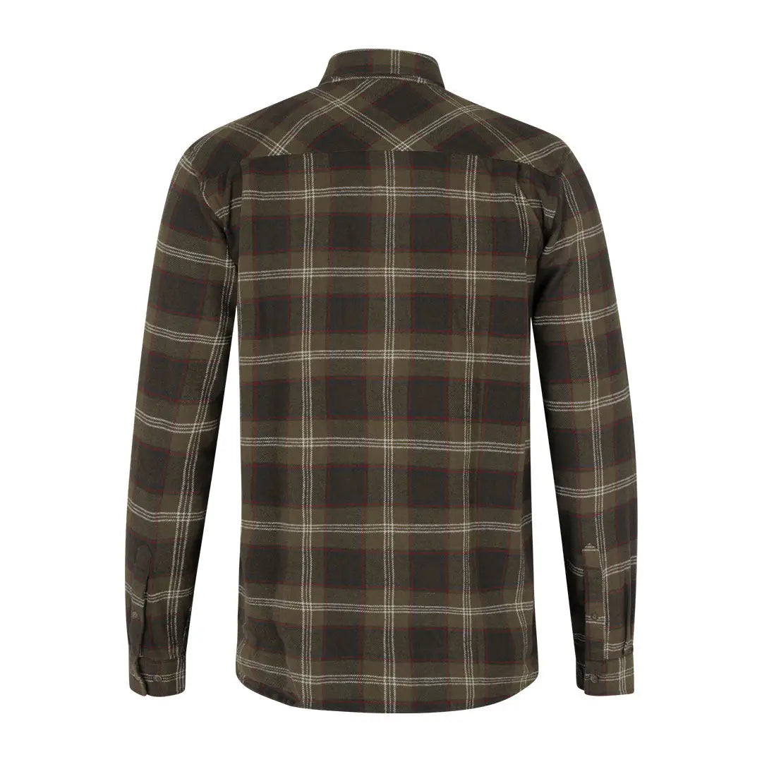 Plaid dark green and brown Seeland Glen Flannel Shirt for casual style