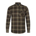 Plaid Seeland Glen Flannel Shirt in dark green and brown with a handy chest pocket